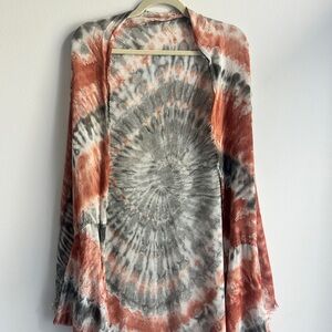 Lovestitch Tie-Dye Jacket in Rust and Gray